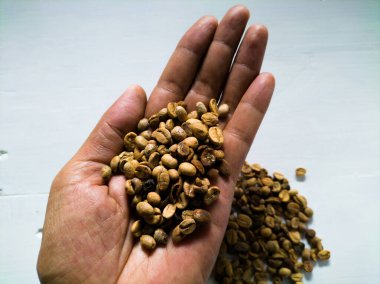 kahve çekirdekleri hazır.