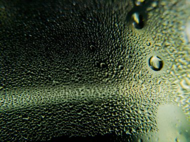 Arka plan ve doku, şişedeki su buharını kapat.