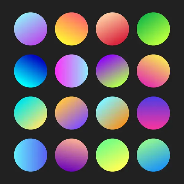 Çoklu Renkli Dairesel Tonlu Canlı Holografik Grafik Küreleri