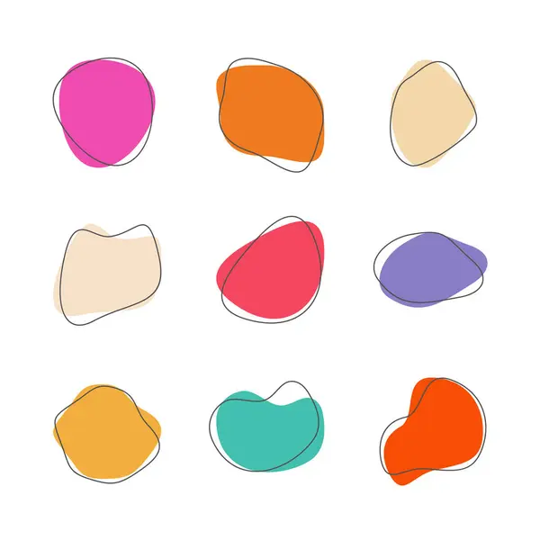 Siyah çizgili, soyut, düzensiz kütle kümesi