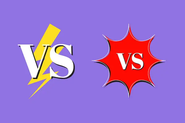 Yaratıcı VS harflerine karşı logo şablonu tasarımı