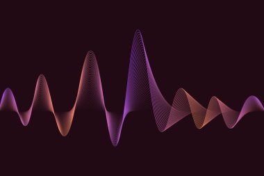 Açık Pembe ve Sarı Müzik Darbe Dalgalanması ve Parlayan Tepki Desenli 3D Ses Dalgası
