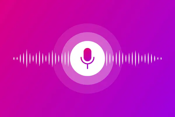 Sesli Mesajlar Ses Dalgası Vektörü, Ses Sohbeti, İletişim, Podcast ve Mesaj Tasarımı için Ses Dalgası Simgesi Simgesi