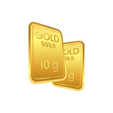 Beyaz arka plan üzerinde izole iyi altın bar