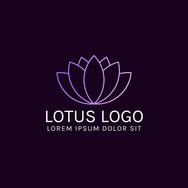 Zarif Lüks Lotus Logosu Yaratıcı Lotus Çiçek Vektör Şablonu ve Premium Simgesi Tasarım Konsepti