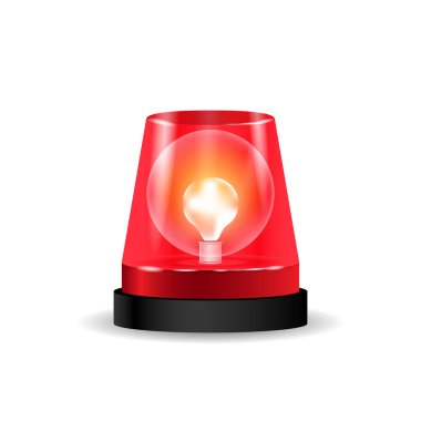 Acil Vektör İllüstrasyonu için Kırmızı Siren
