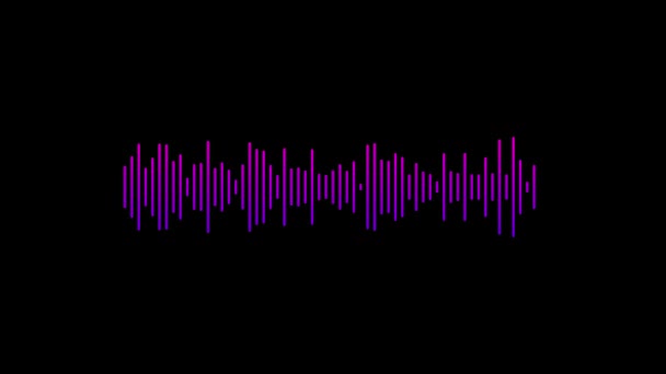 Forma Onda Audio Digital Abstracta Con Ondas Sonido Color Degradado — Vídeo de stock