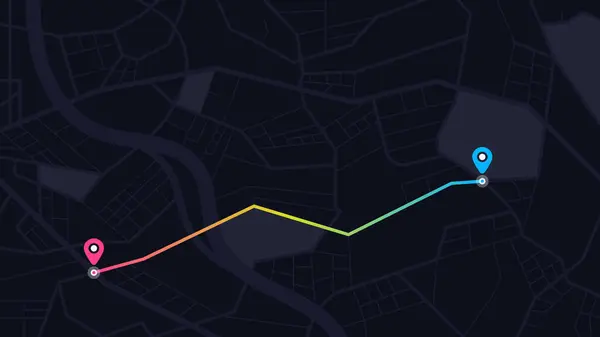 Şehir haritası navigasyon arayüzü GPS navigatör ekran çizimi