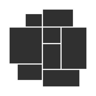 Kolaj fotoğraf çerçevesi şablonu Vektör İllüstrasyonu