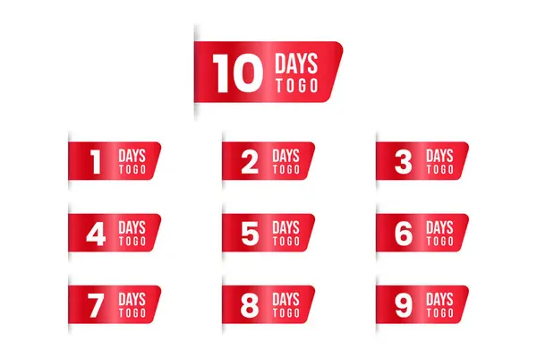 Kırmızı kurdele takmak için günleri say. Vektör illüstrasyonu