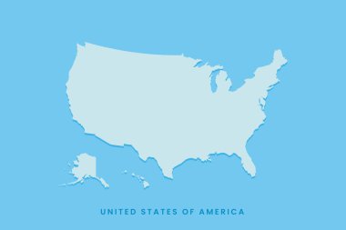 Birleşik Devletler Ülke Harita Vektör Tasarımı