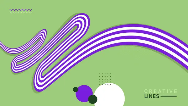 Akan Eğri Çizgiler, Dinamik Çizgiler ve Gelecekçi Hareket Çizgileri ile Yaratıcı 3D Soyut Vektör Arkaplanı