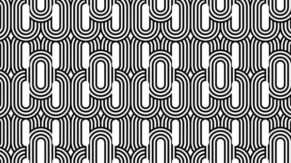 Asgari Geometrik Çizgileri, Bükülmüş Çizgileri ve Optik Akımı olan Kusursuz Siyah ve Beyaz Vektör Deseni