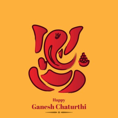 Lord Ganpati 'nin temsilcisi Mutlu Ganesh Chaturthi Hint Posta Tasarımı Festivali