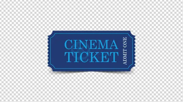 Sinema bileti şeffaf arkaplan ile bir geçiş vektör illüstrasyon tasarımı kabul