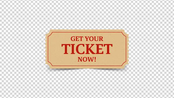 Biletinizi şimdi alın. Şeffaf arkaplan vektör çizelgesini kabul edin.