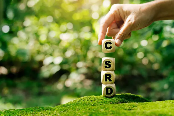 Kurumsal Sürdürülebilirlik Raporlama Direktifi (CSRD) kavramı. Avrupa Birliği ve sürdürülebilirlik ifşalarına ilişkin mali raporlama standartları.