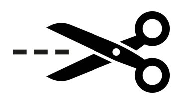 Makas simgeleri ayarlandı. Uygulamalar ve web siteleri için sembol kesme makası. Şurayı kes.