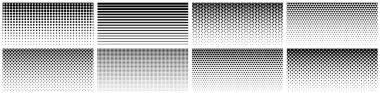 Kusursuz yarım ton gradyanı. Siyah ekran grafikleri. Soyut geometrik siyah ve beyaz grafik tasarım deseni.