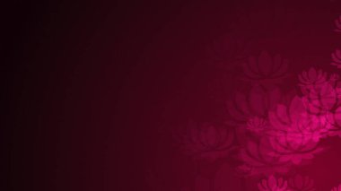 Pembe nilüfer çiçekleri gradyan ağın sağ alt tarafından soyut arka plan, yatay bileşim olarak hareket ediyor. Grafik tasarımı için rahatlatıcı, yoga veya zen arkaplanı.