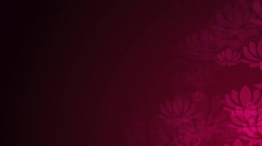 Pembe nilüfer çiçekleri gradyan ağın sağ alt tarafından soyut arka plan, yatay bileşim olarak hareket ediyor. Grafik tasarımı için rahatlatıcı, yoga veya zen arkaplanı.