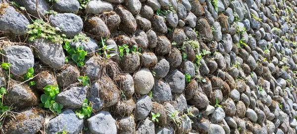 Küçük taş duvar arka plan dokusu