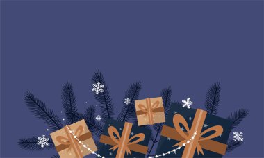 Mutlu noeller için afiş arkaplanı illüstrasyon vektörü