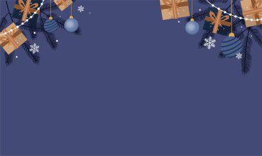 Mutlu noeller için afiş arkaplanı illüstrasyon vektörü