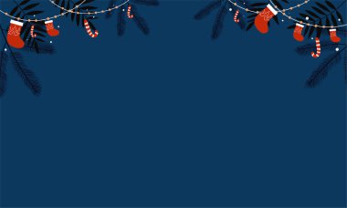 Mutlu noeller için afiş arkaplanı illüstrasyon vektörü