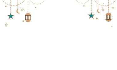 Ramazan Kareem arkaplan pankart vektörü. Lüks ramazan bayramı mübarek ile ayarlandı.