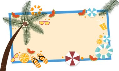 Yaz dönemi arkaplanı ve yaz titreşimleri için yaz illüstrasyon vektör günü