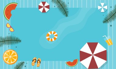 Yaz dönemi arkaplanı ve yaz titreşimleri için yaz illüstrasyon vektör günü