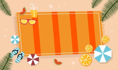 Yaz dönemi arkaplanı ve yaz titreşimleri için yaz illüstrasyon vektör günü