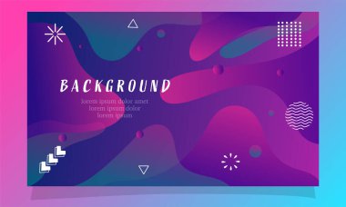 İniş sayfası web arkaplanı için soyut sıvı gradyan renk vektör tasarımı