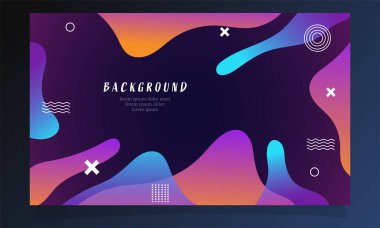 İniş sayfası web arkaplanı için soyut sıvı gradyan renk vektör tasarımı