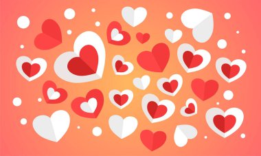 Sevgililer gününde romantik çiftler için sevgililer günü illüstrasyon vektör arkaplan tasarımı