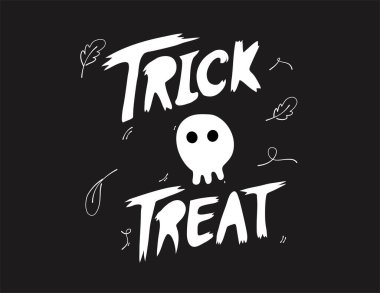 Cadılar Bayramı parti vektör tasarımı Mutlu Cadılar Bayramı kutlaması metni hayalet kafatası ve balkabağı unsurları ile 