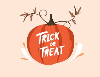 Cadılar Bayramı parti vektör tasarımı Mutlu Cadılar Bayramı kutlaması metni hayalet kafatası ve balkabağı unsurları ile 