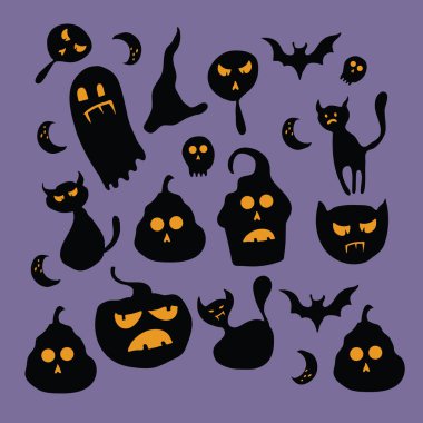 Cadılar Bayramı canavar vektörü Cadılar Bayramı olay tasarımı korkutma