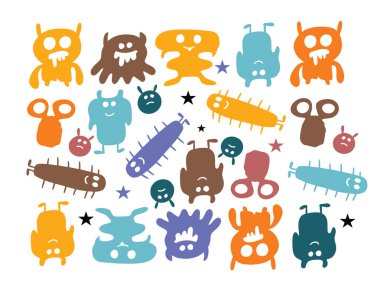 Halloween monsters set vector for halloween event