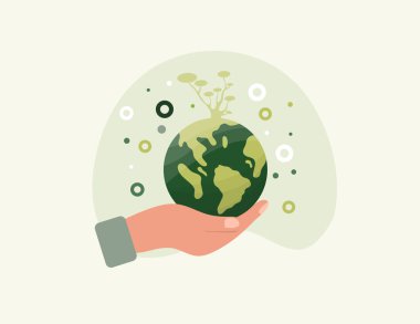 Çevre ozonu ve Dünya Günü olayları için toprak vektör tasarımı