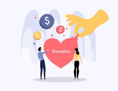 Uluslararası bağış günü el çizimi illüstrasyon vektör tasarımı