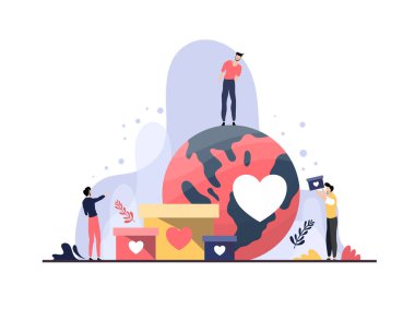 International day of charity hand drawn illustration vector design
