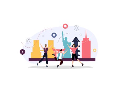 Turizm günü illüstrasyon vektör tasarımı