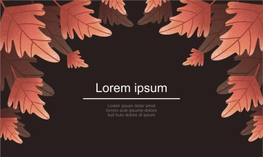 Merhaba sonbahar etkinlik tasarımı için sonbahar yaprakları