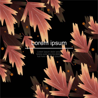 Merhaba sonbahar etkinlik tasarımı için sonbahar yaprakları