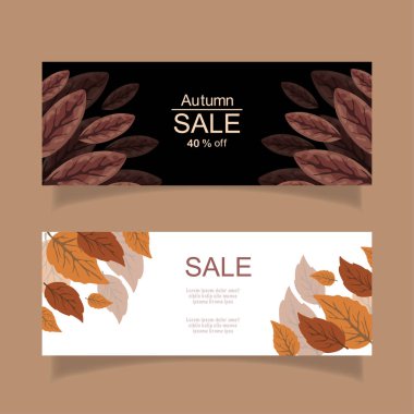 Merhaba sonbahar etkinlik tasarımı için sonbahar yaprakları