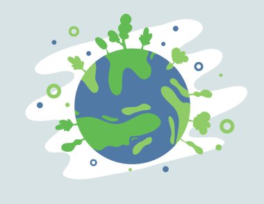earth illustration vector design for ozone and earth day event