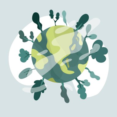 earth illustration vector design for ozone and earth day event