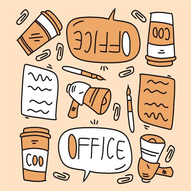 ofis işi iş kaynakları için vektör tasarımı